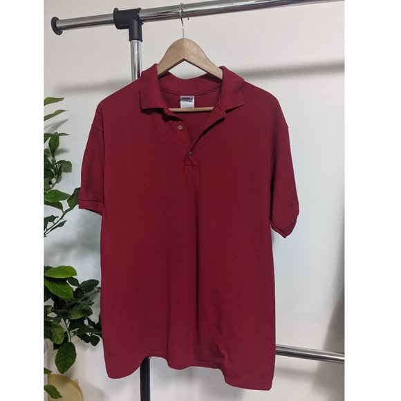 Gildan - ultra cotton golf shirt red medium - Picture 1 of 2
